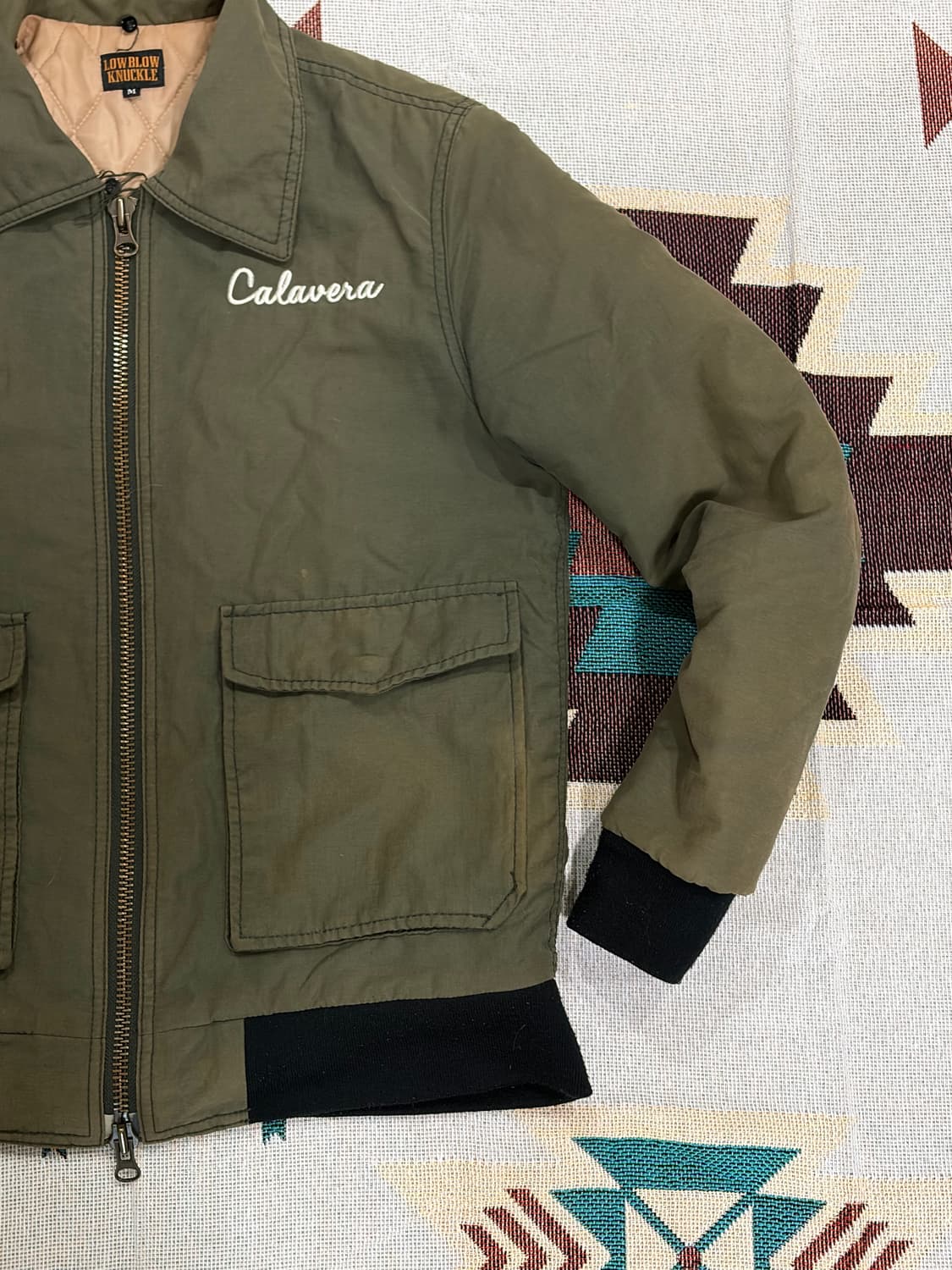 로우블로우너클 체인 스터드 플라이트 바이커 자켓 상품이미지5