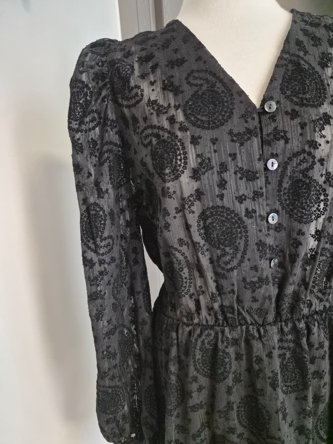 페이즐리 시스루 미니 원피스 상품이미지2