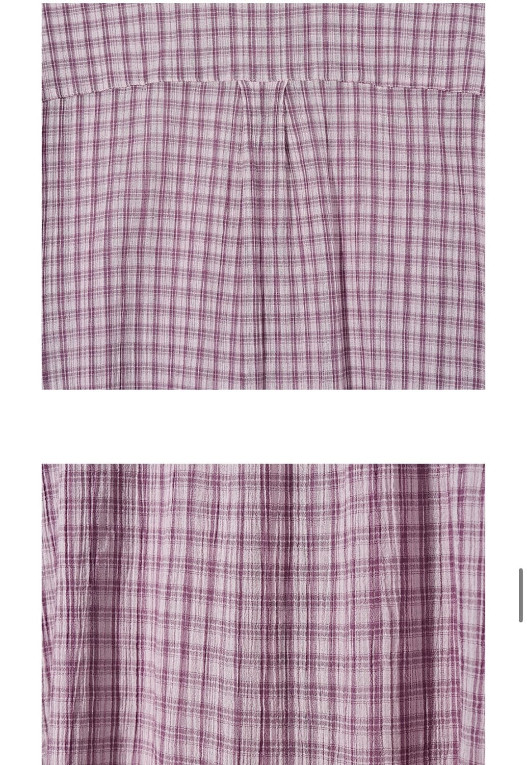 파르티멘토 시어 체크 롤 업 셔츠 Red Purple 상품이미지6