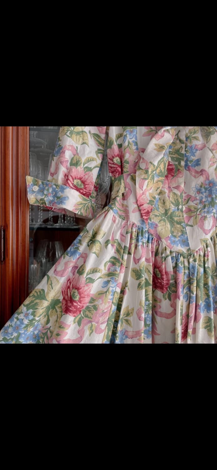 초레어 80년대 빈티지 꽃무늬 드레스 상품이미지7