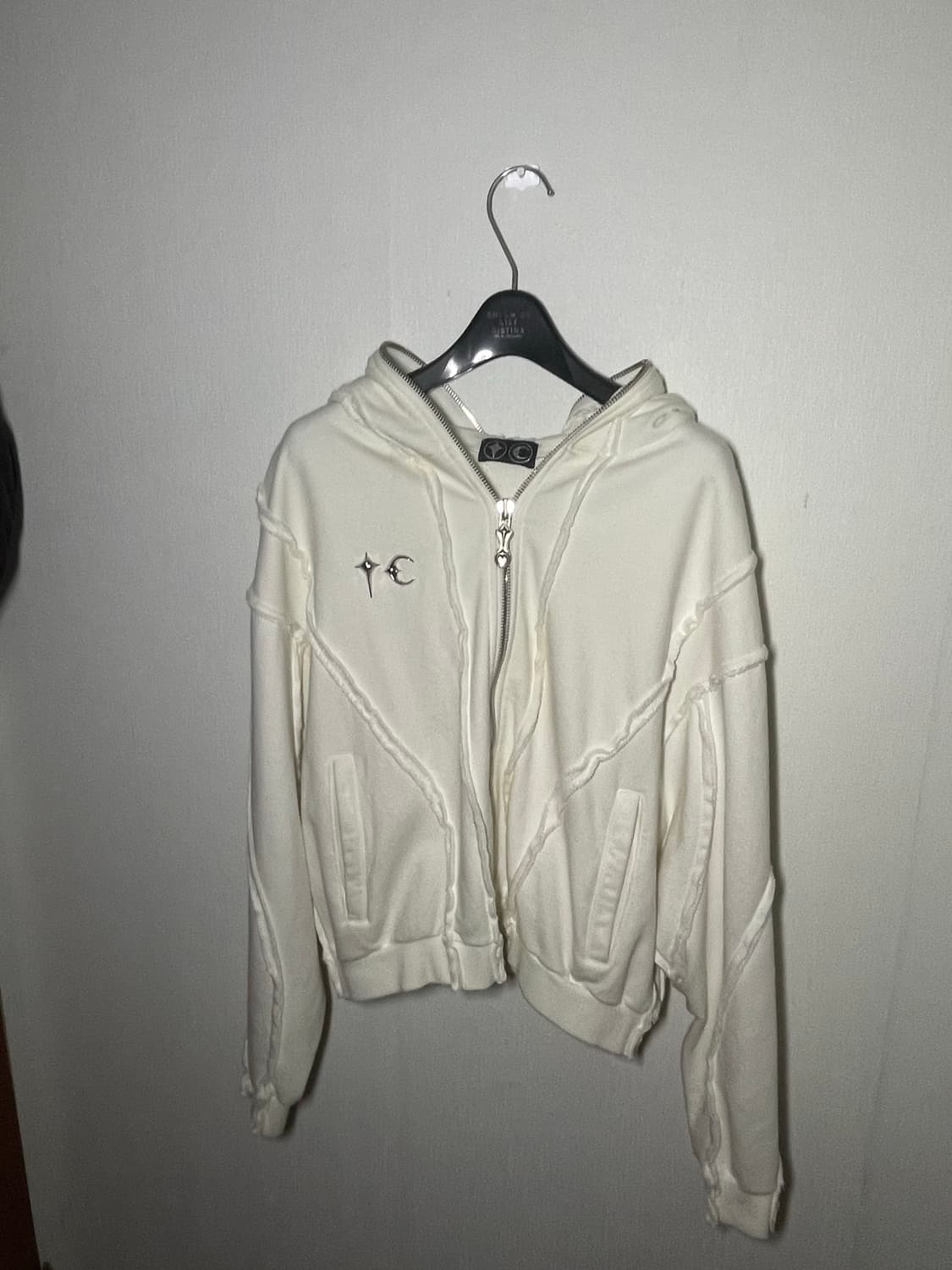 떠그클럽 글라디에이터 후드집업 화이트 사이즈 교환or판매 상품이미지2