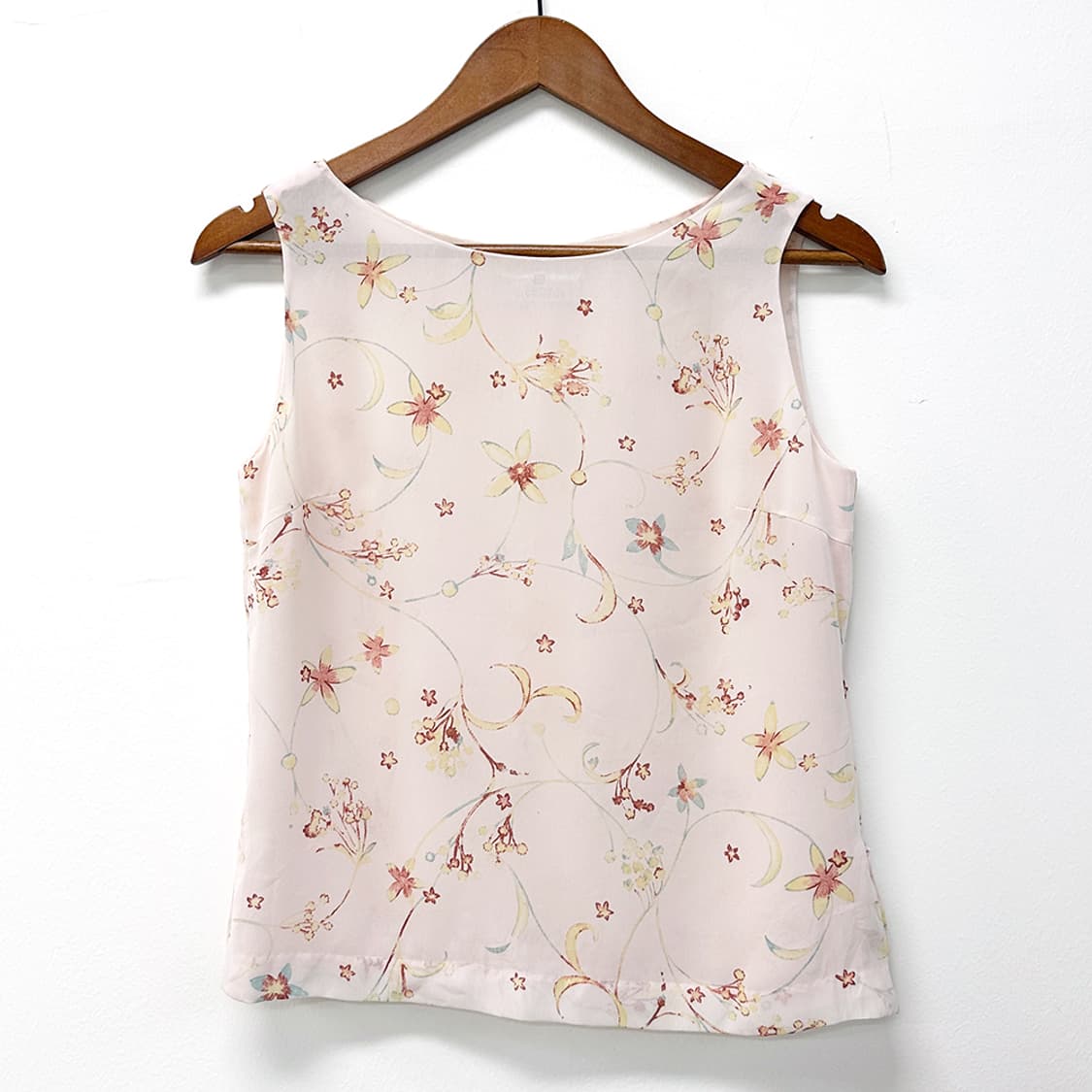 지방시 폴리 플라워 민소매 블라우스 슬리브리스 나시 핑크 38 상품이미지1