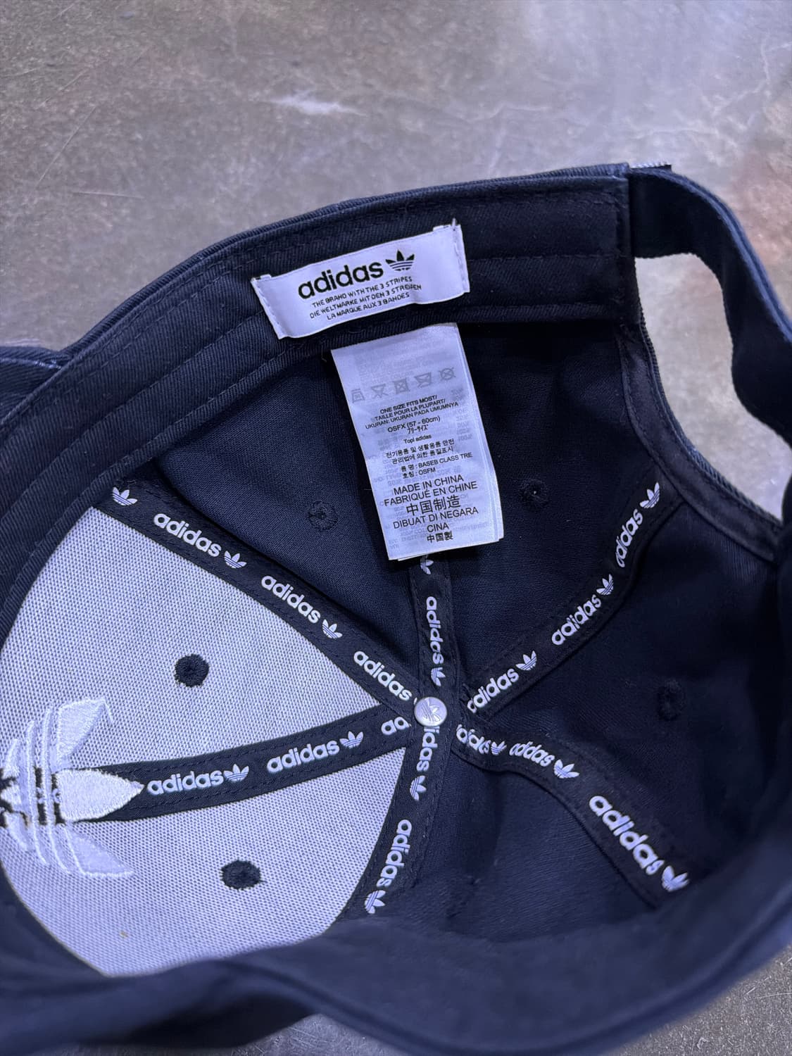 아디다스 오리지널 트레포일 자수 볼캡 블랙 상품이미지5