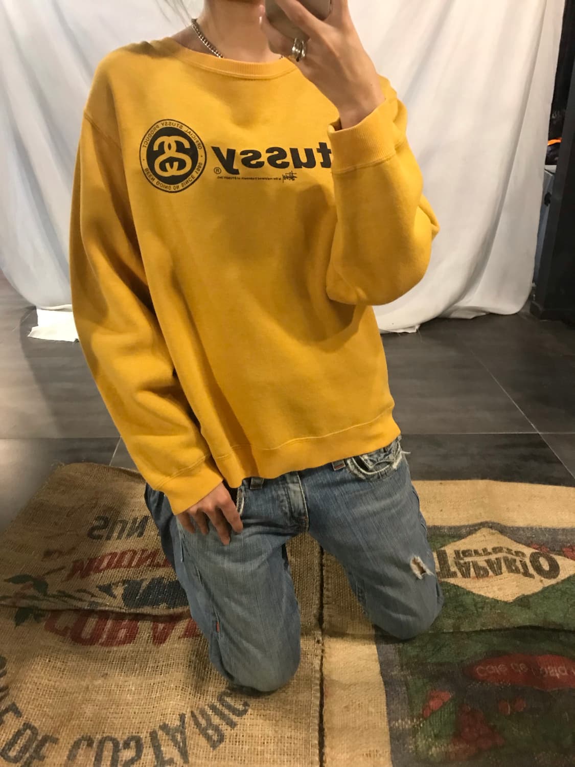 Stussy Yellow Sweatshirt 상품이미지6