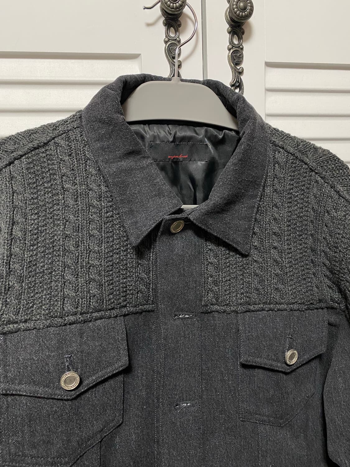 애니타임로릭 믹스 자켓 차콜컬러 상품이미지2