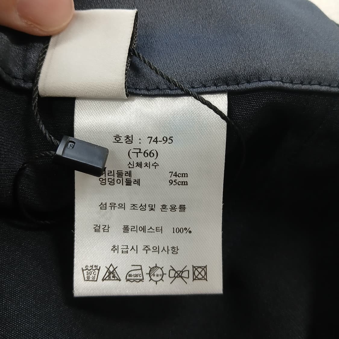 JBY 네이비 새틴 와이드 팬츠 상품이미지8