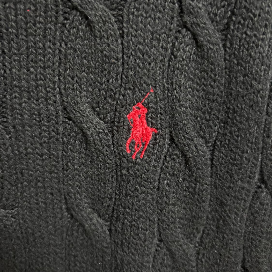 폴로 랄프로렌 케이블 니트 / 블랙, L 상품이미지5