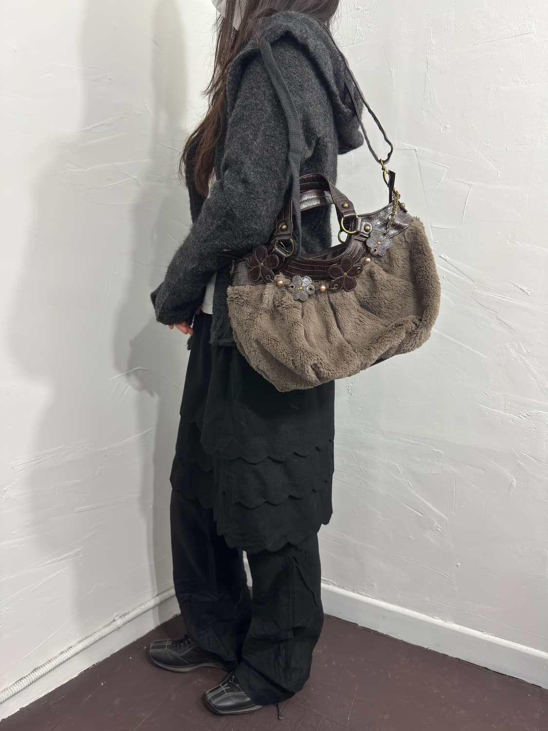 hush hush fur design shoulderbag 상품이미지3