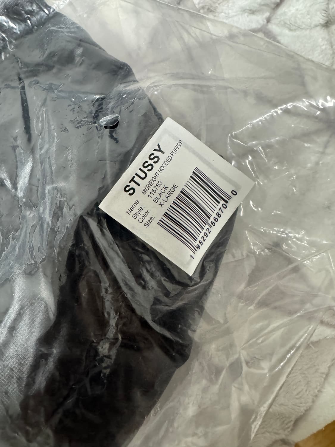 [새제품] 스투시 미드웨이트 후디 푸퍼 자켓 블랙 XL 상품이미지2