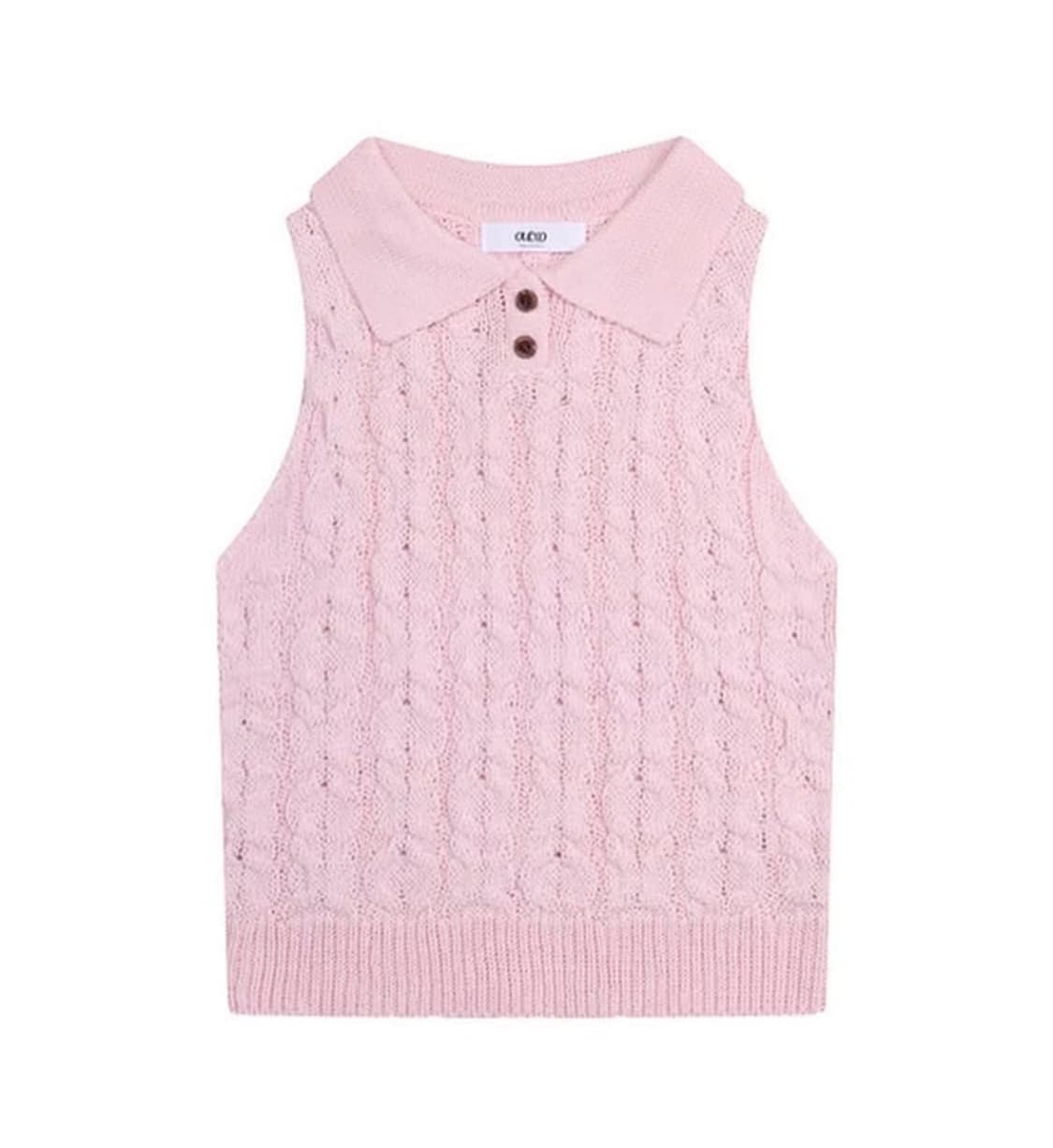 아웃엑소 카라 니트 탑 제니착용 상품이미지2