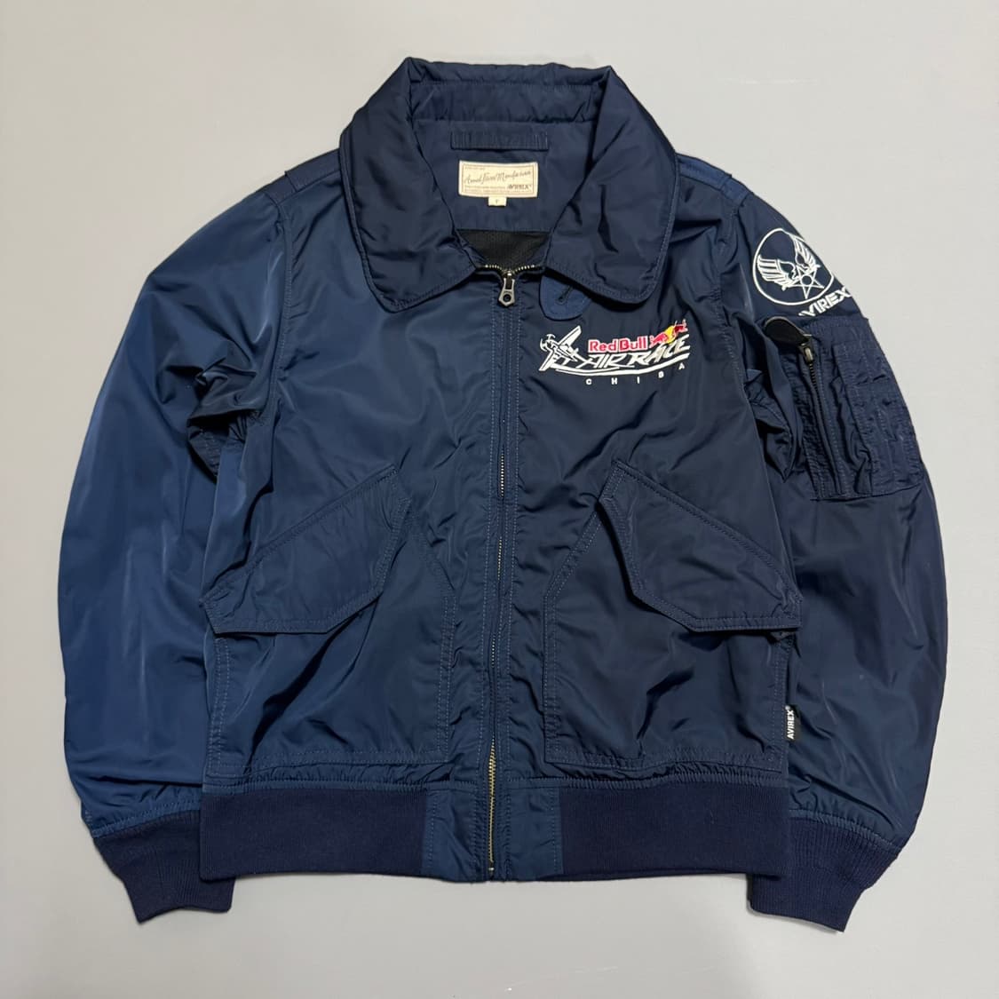 아비렉스 네이비 2017 레드불 레이스쇼 투웨이 칼라넥 플라이트 자켓 상품이미지9