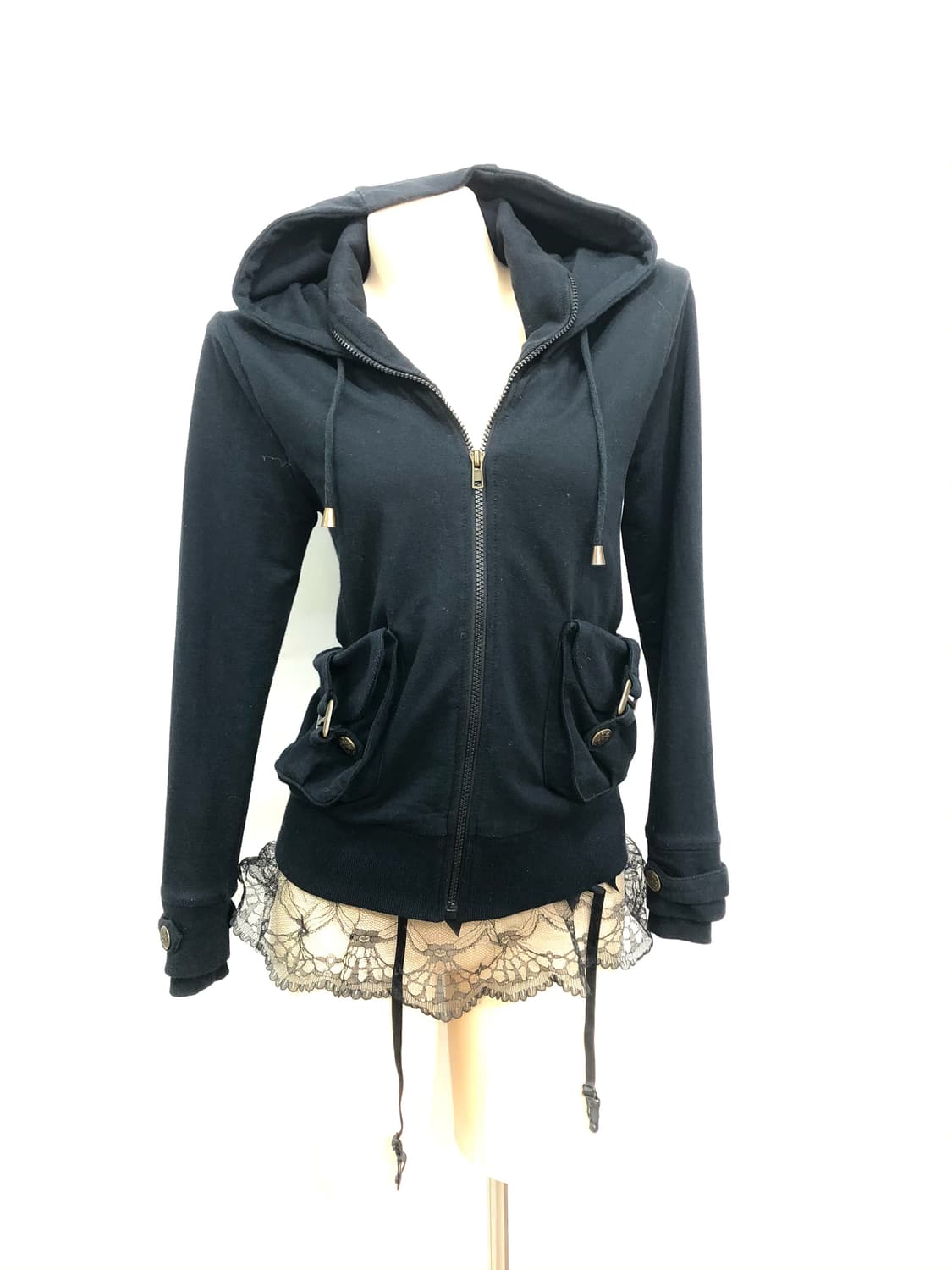 big side pocket y2k hood zip-up 상품이미지1