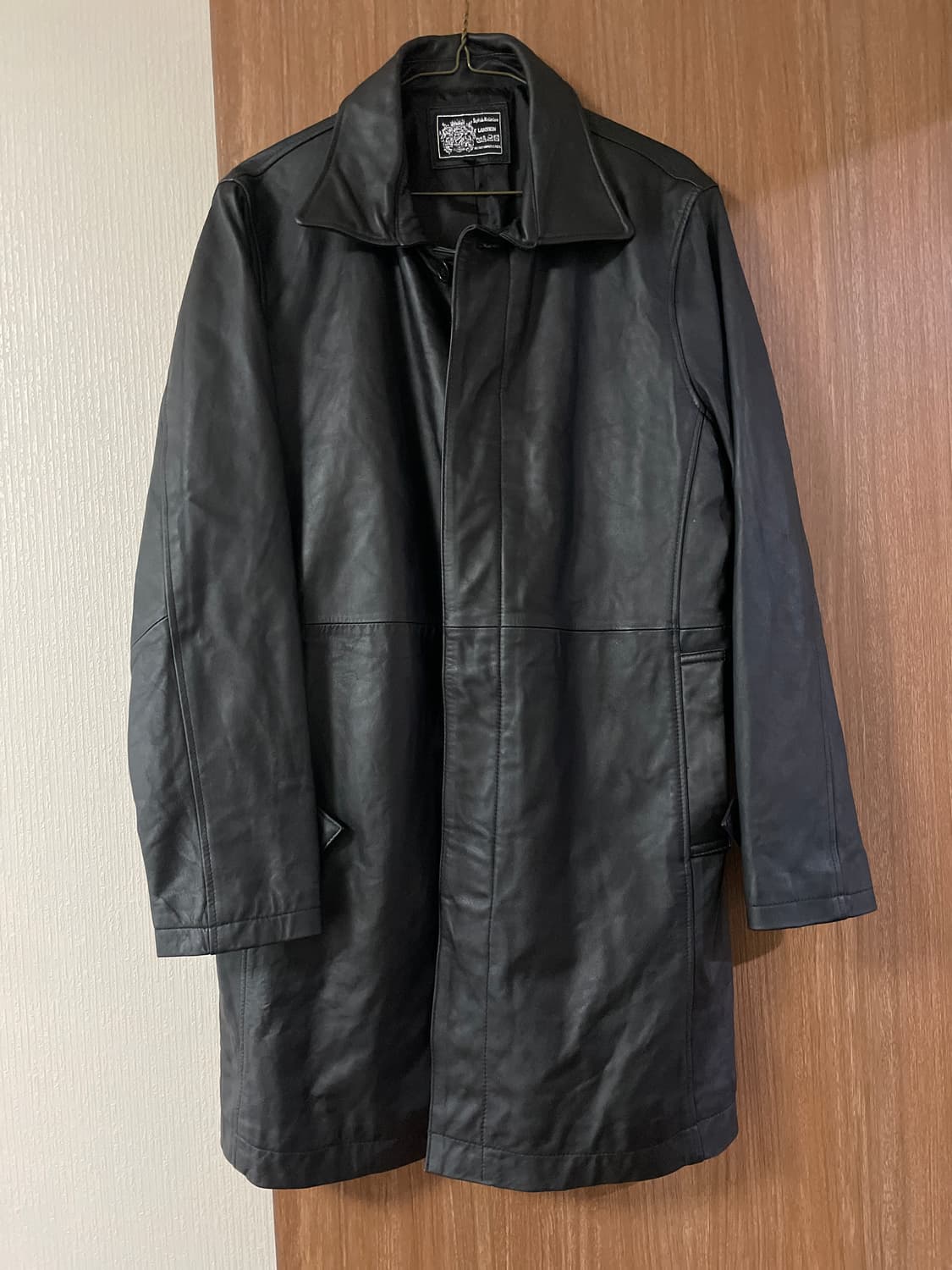 웨스턴 무드 램스킨 양가죽 레더 카 코트 상품이미지1