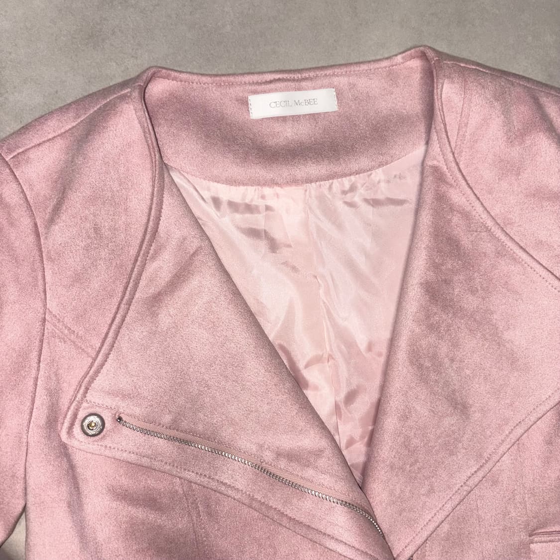 세실맥비 핑크 스웨이드 자켓 상품이미지3