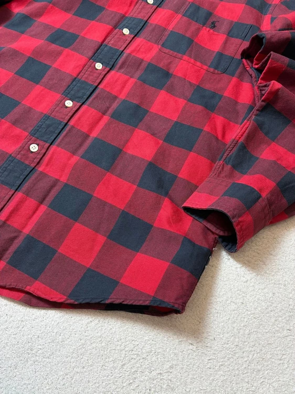 폴로 랄프로렌 깅엄 체크 로고 옥스퍼드 셔츠 PN7240 상품이미지4