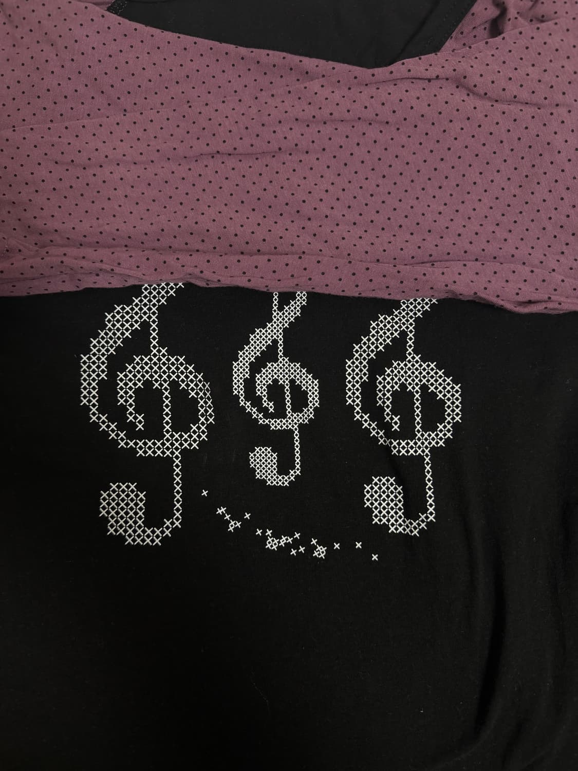 인앤양인하모니 멜로디티셔츠 블랙 퍼플 상품이미지2