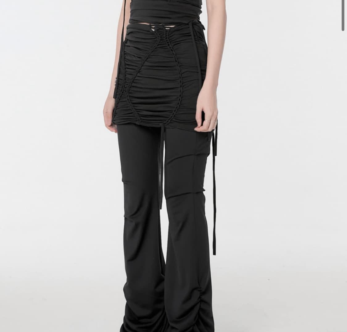 플레이업 핸드메이드 트위스트 스커트 팬츠 상품이미지2