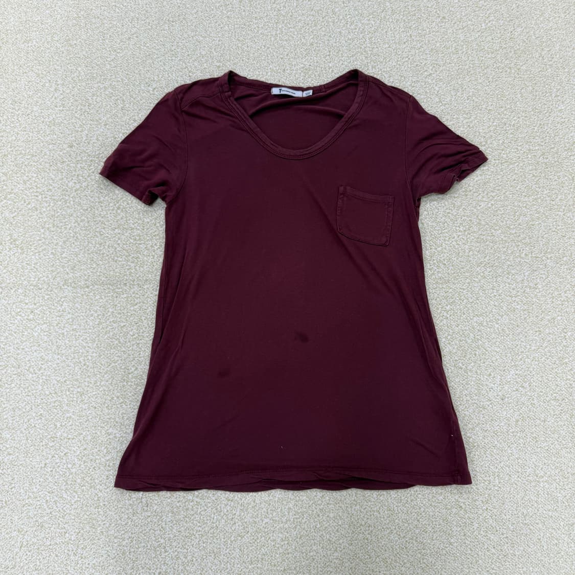 S 알렉산더왕 버건디 유넥 반팔티 0213T1 상품이미지1