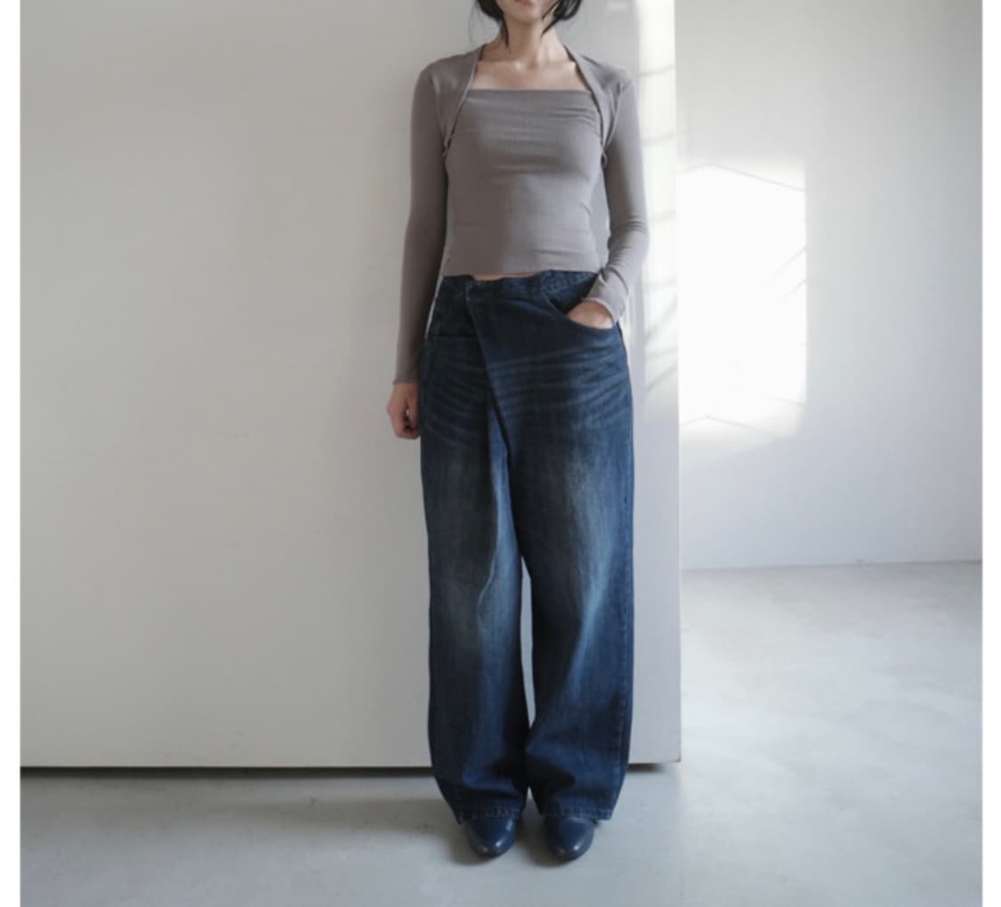 (S) 애프터먼데이 로아 wrap velcro jeans 상품이미지1