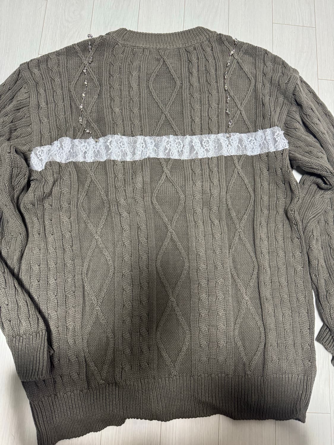 엔더슨벨 레이스 보이프렌드핏 니트 스웨터 상품이미지6