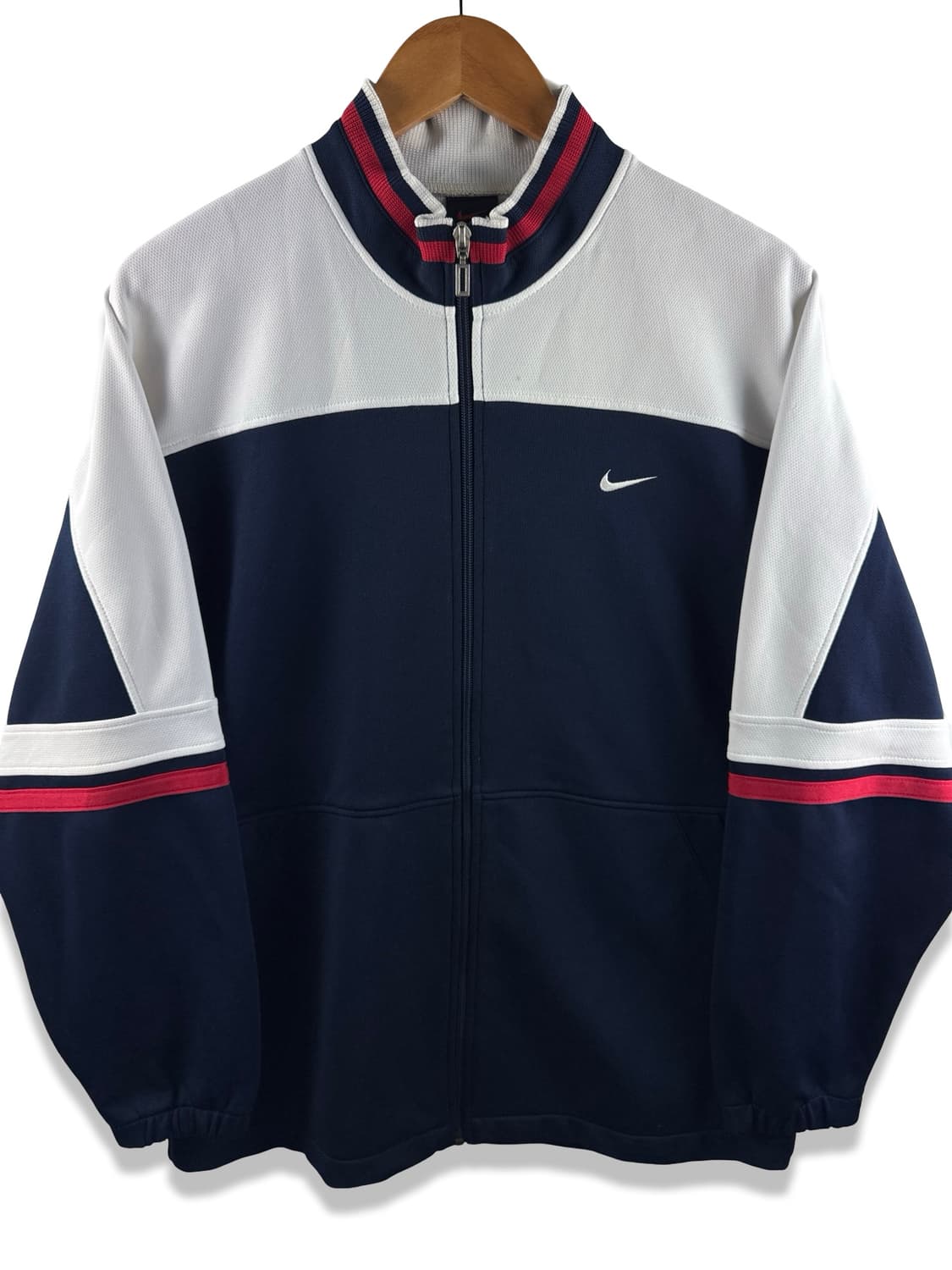 00S NIKE 일본생산 네이비화이트 트랙탑져지2913 상품이미지1