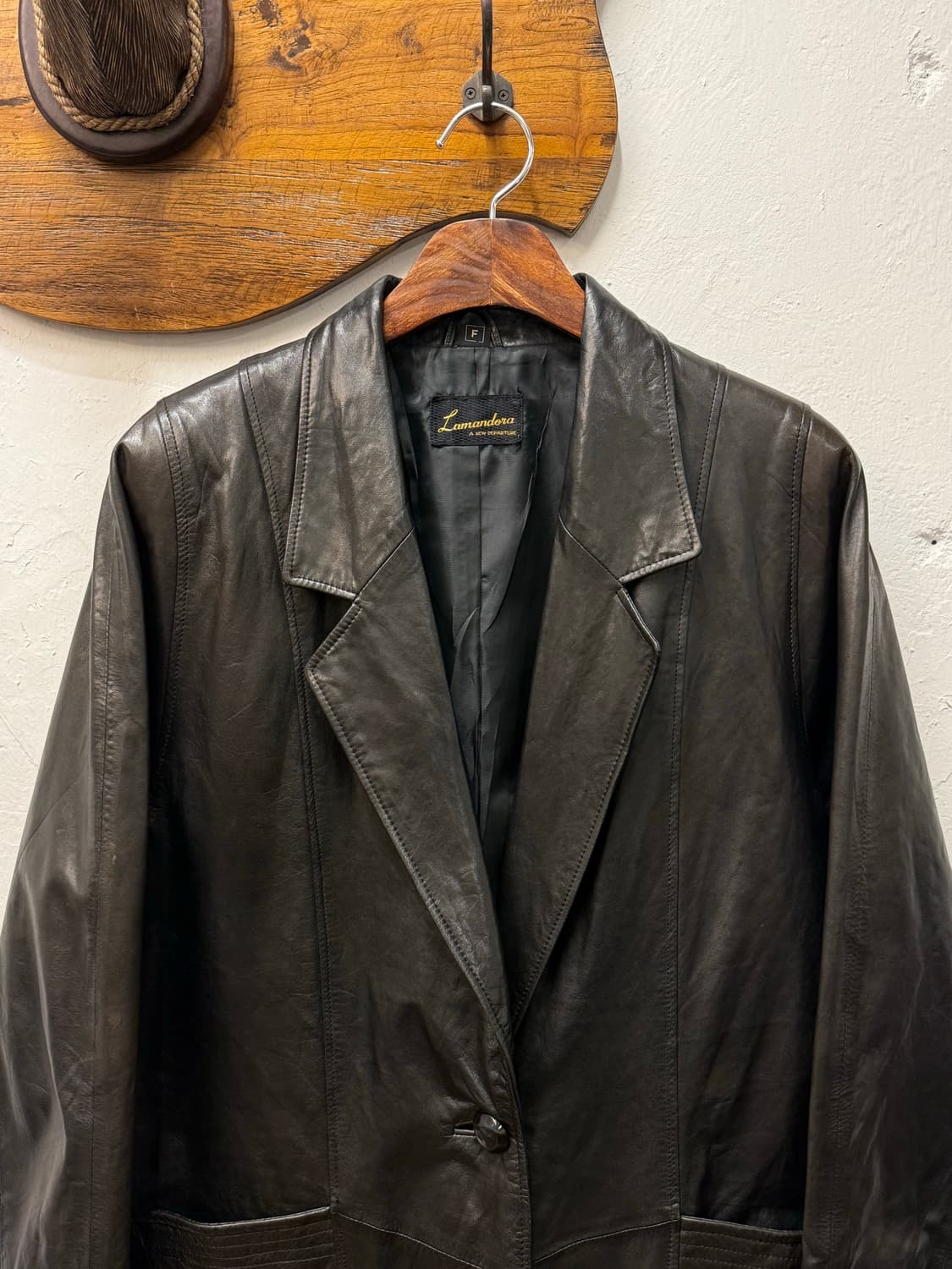 Lamandora Leather Blazer Coat 상품이미지2