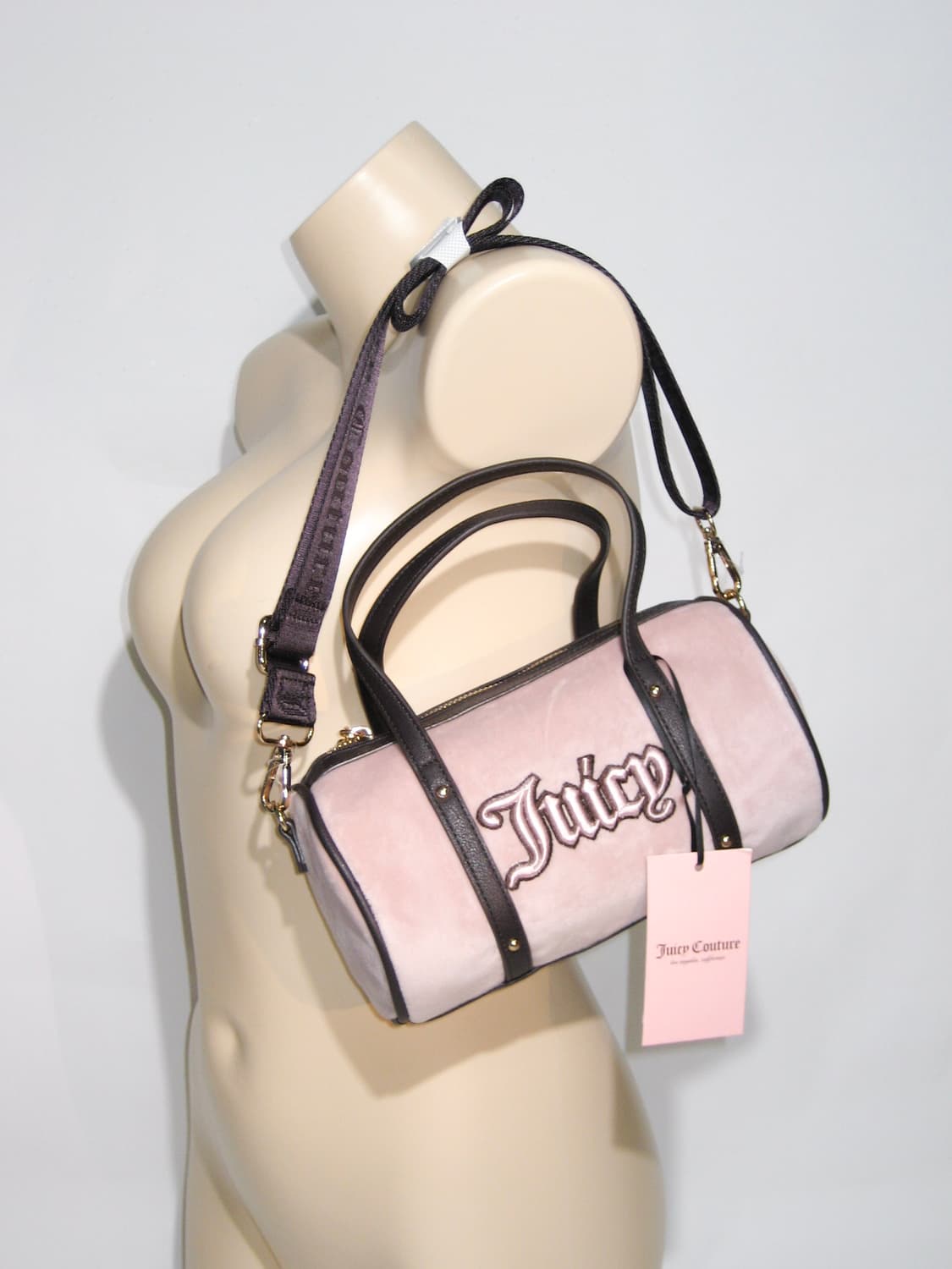 쥬시 꾸뛰르 핑크&브라운 배럴백 🤎 갸루 락시크 상품이미지1