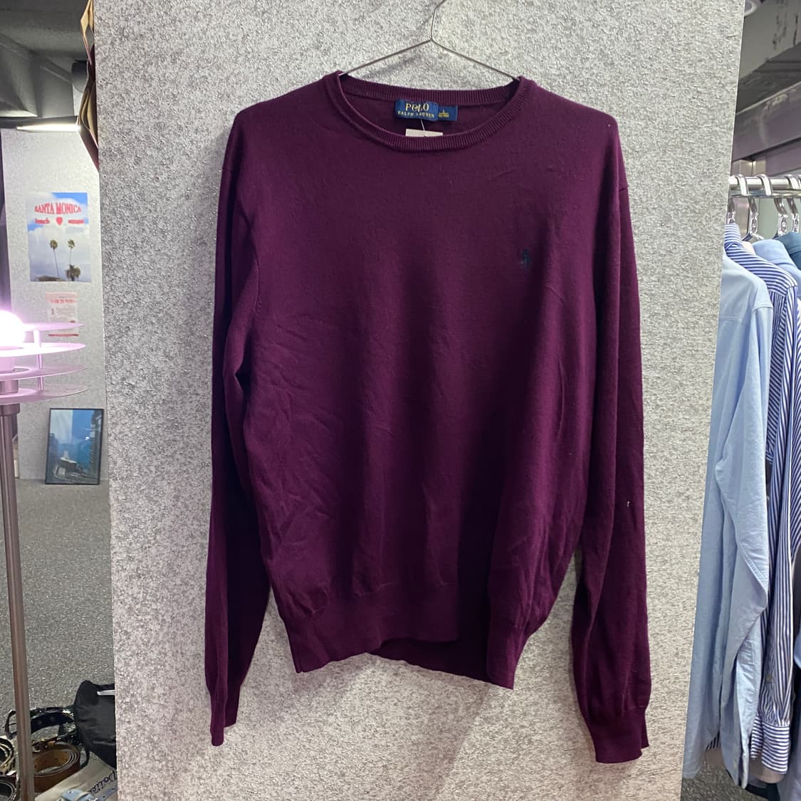 폴로 랄프로렌 네이비포니 퍼플 니트 B3682 상품이미지2