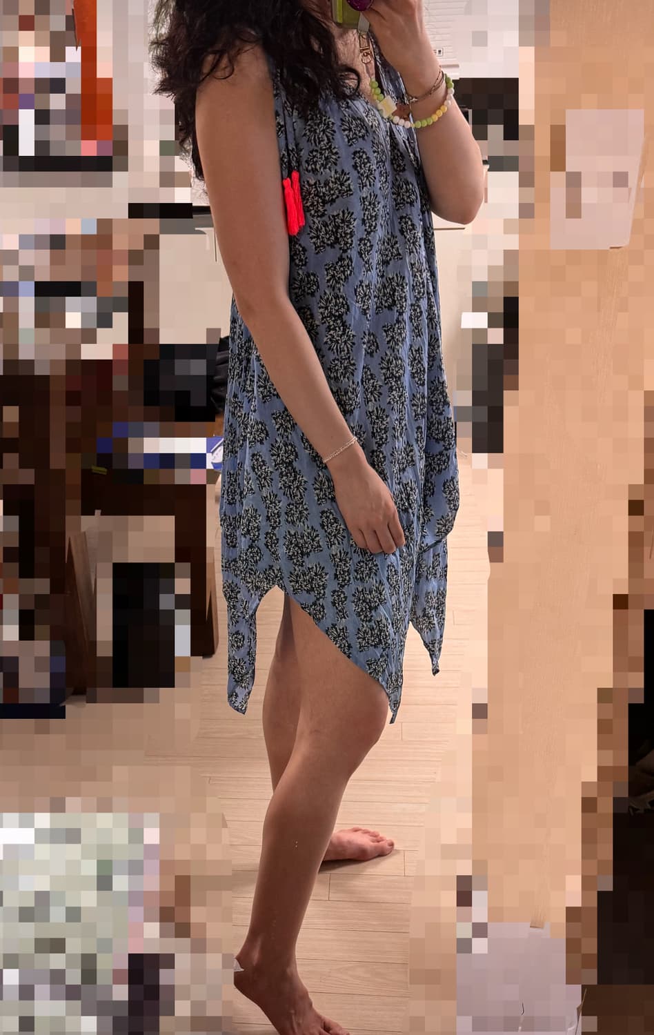 마른55 55 바스타 실크 롱 나시 민소매 블라우스 미니 원피스 산드로 상품이미지5