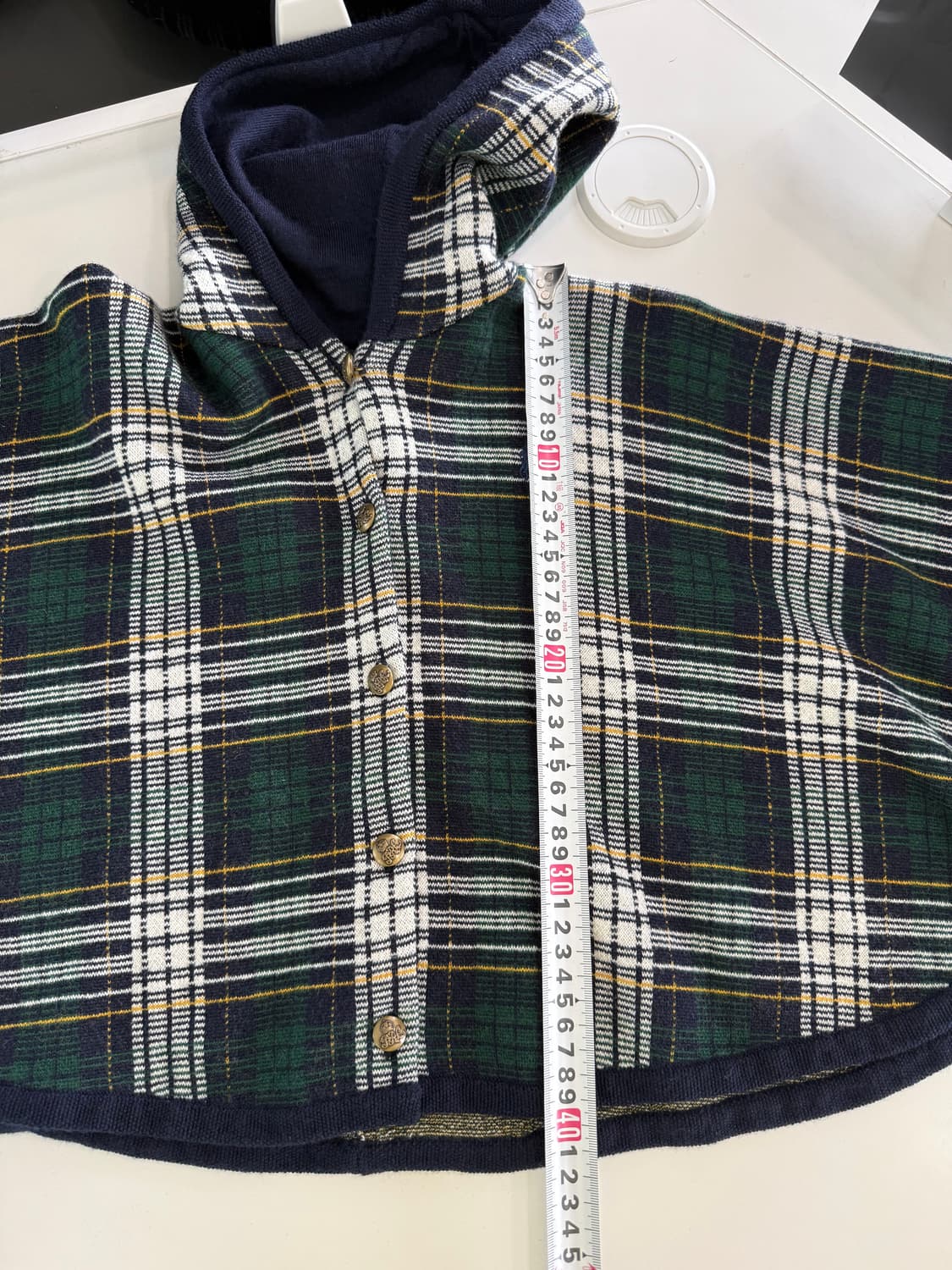 폴로 랄프로렌 키즈 체크 니트 케이프 5t (여자44) 거의새것 상품이미지7