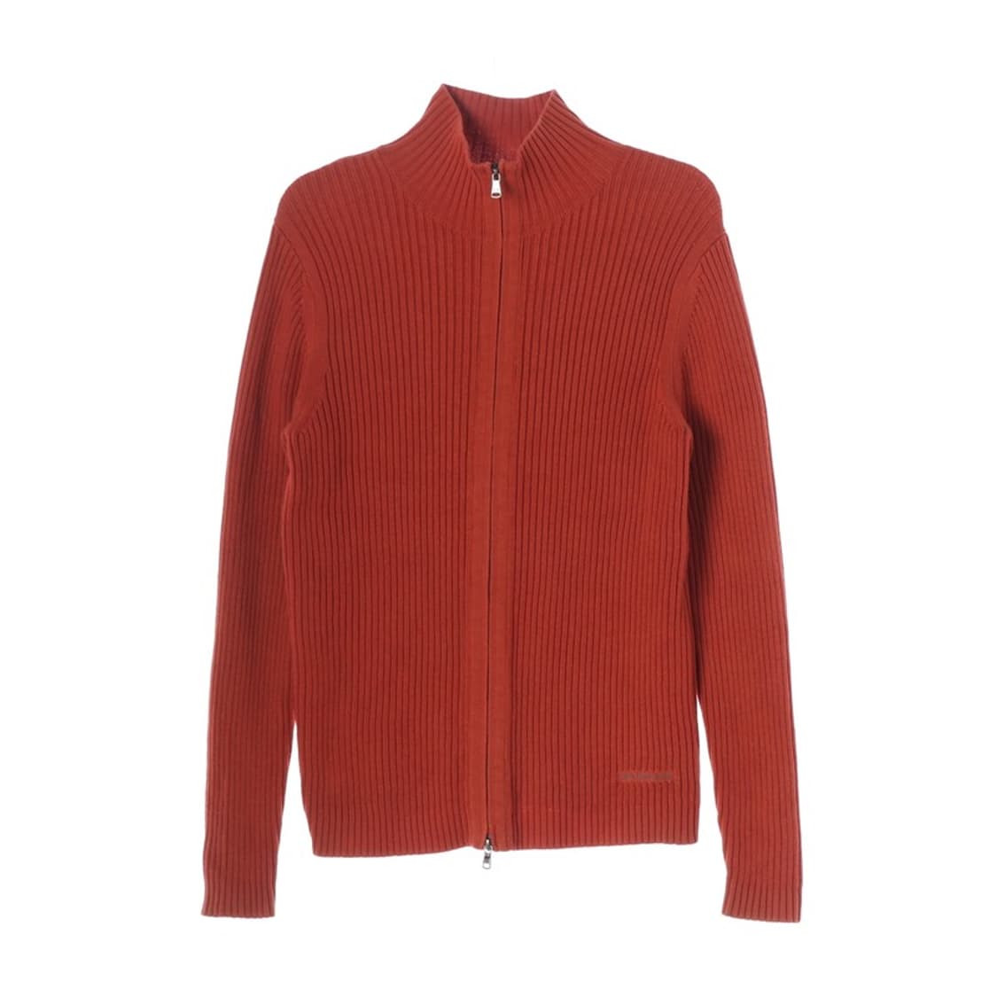 캘빈클라인 진 오렌지 골지 집업 니트 XL 상품이미지1