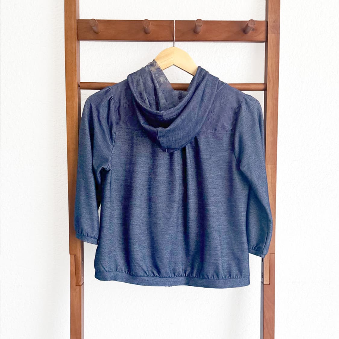 [AXES FEMME] 레이스 후드 데님 집업 상품이미지6