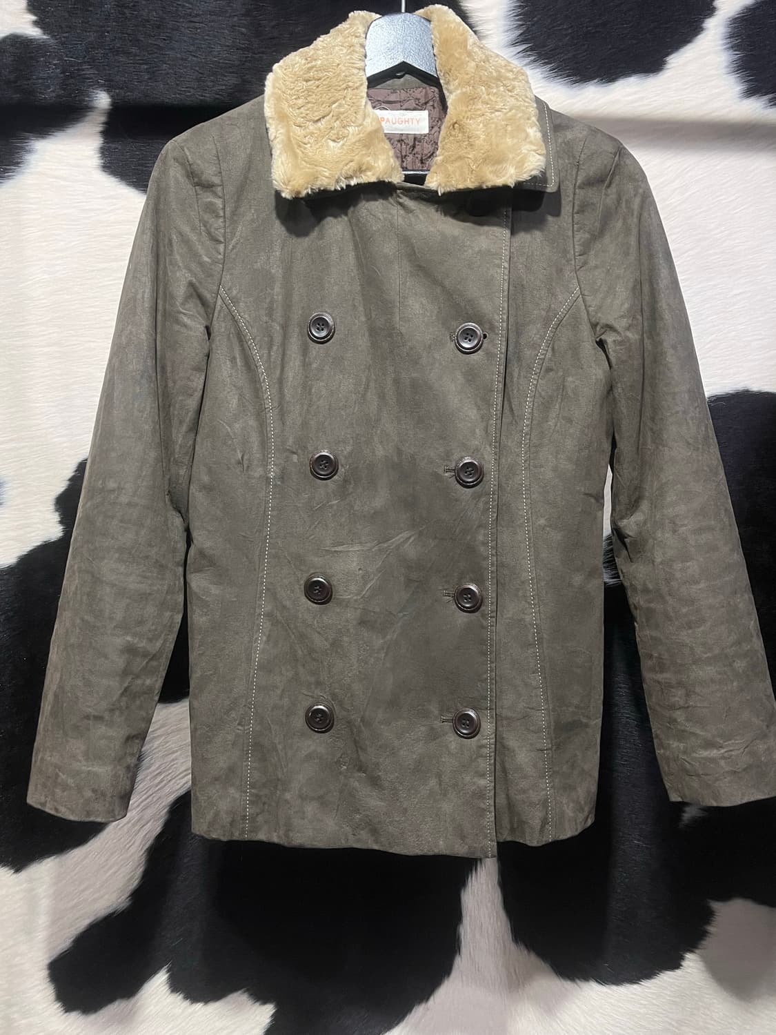 카키 카라 퍼 포인트 자켓 상품이미지2