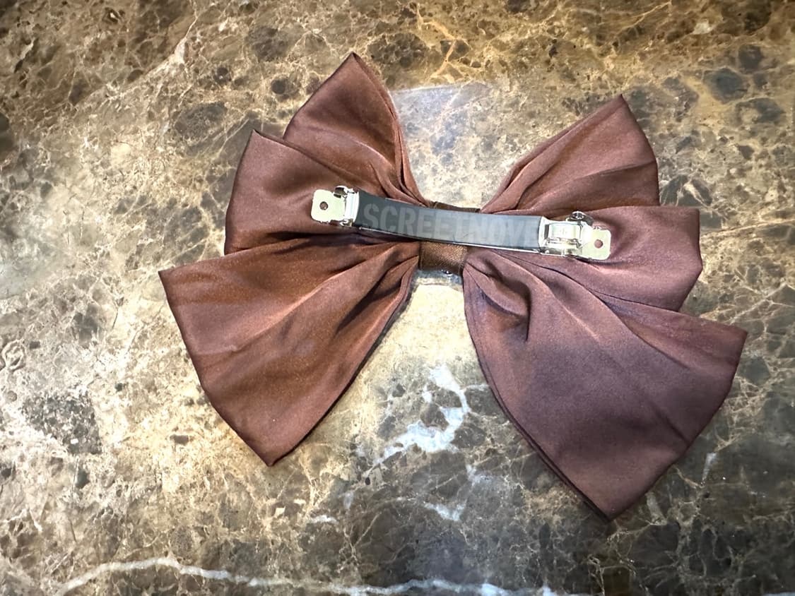 프라다 블랙로고  헤어핀 브라운 상품이미지9