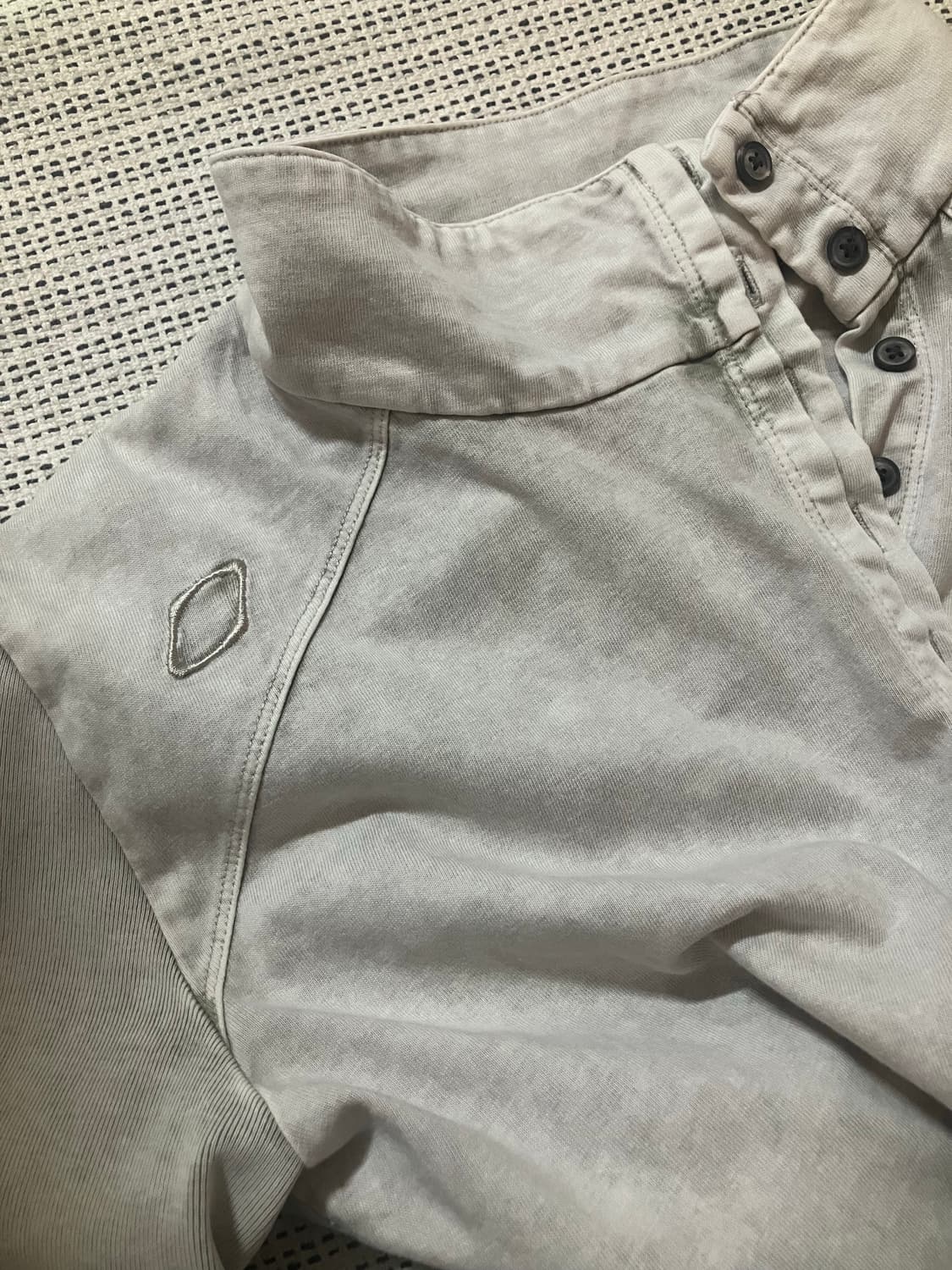 미스치프 워시드 저지 셔츠 베이지 s 상품이미지2