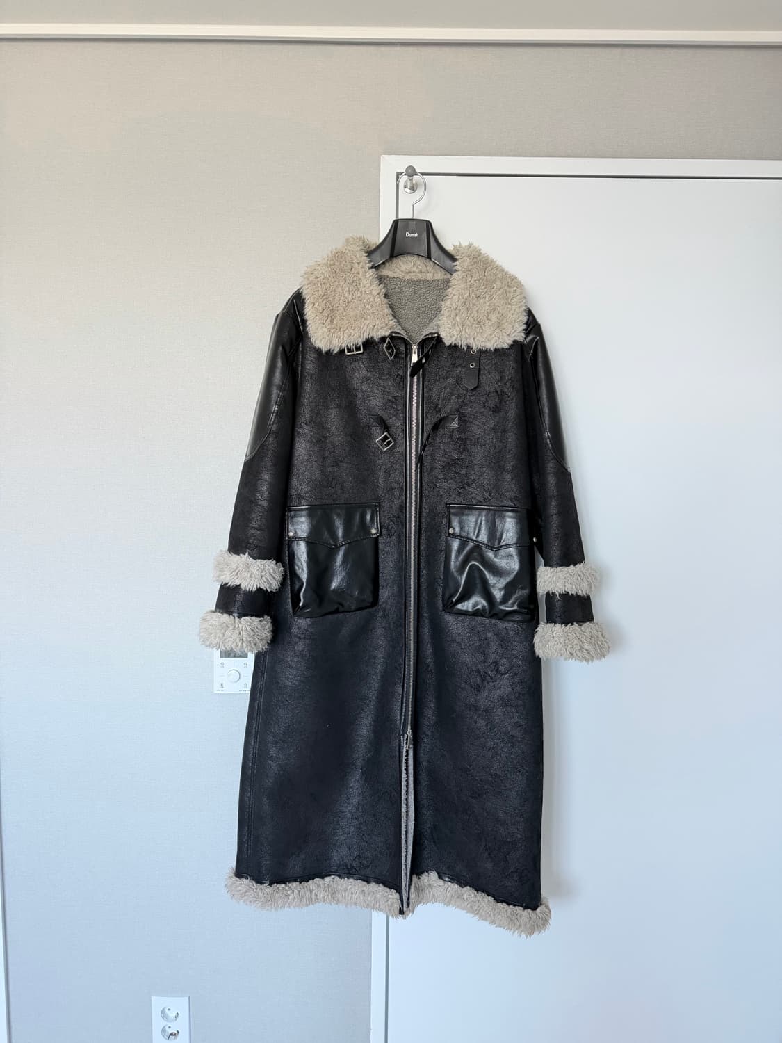 Wesame lab 위세임랩 롱 무스탕 에코레더 하이넥  상품이미지6