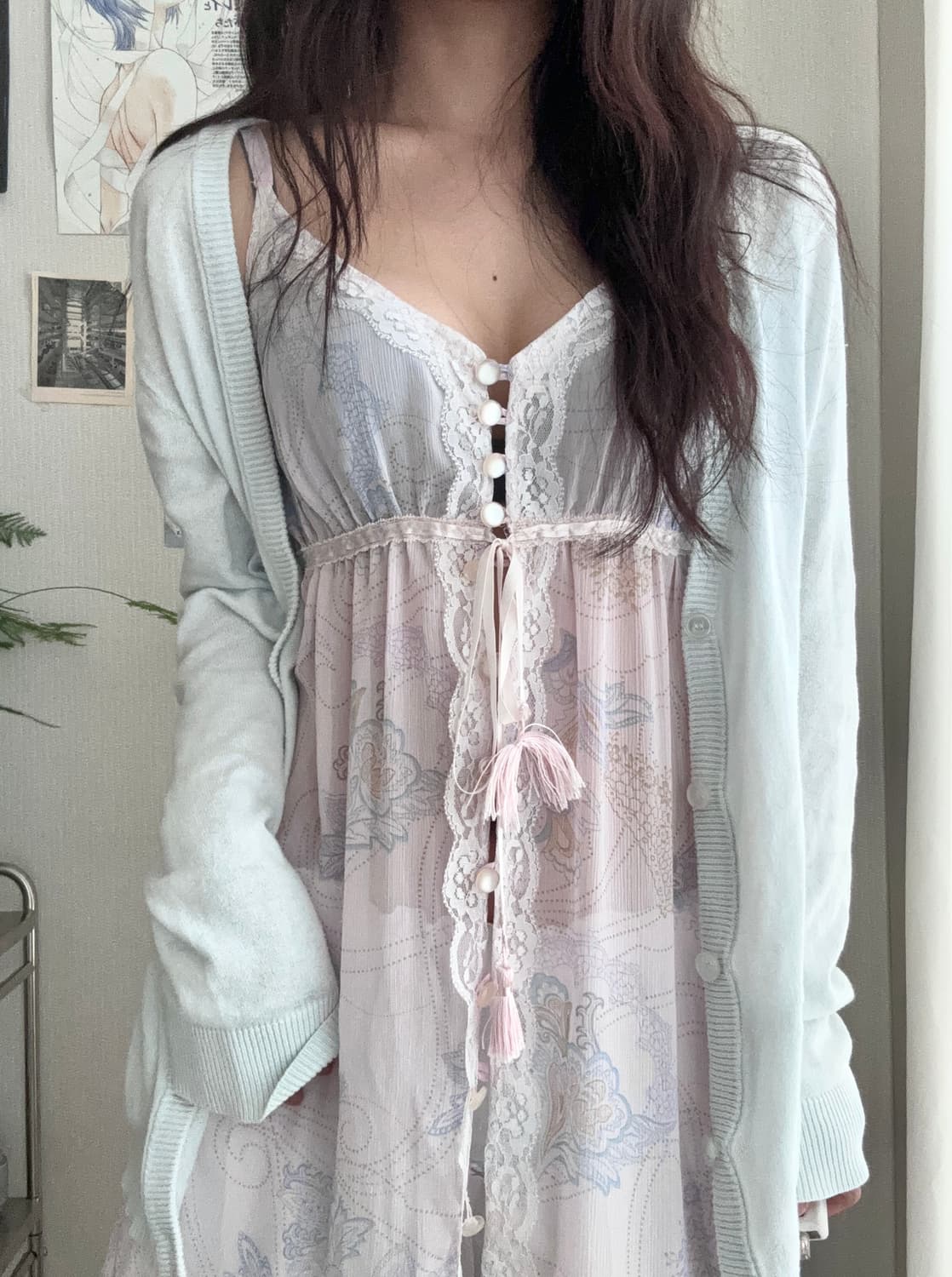 페어리 연보라 테슬 레이스 슬립 상품이미지2