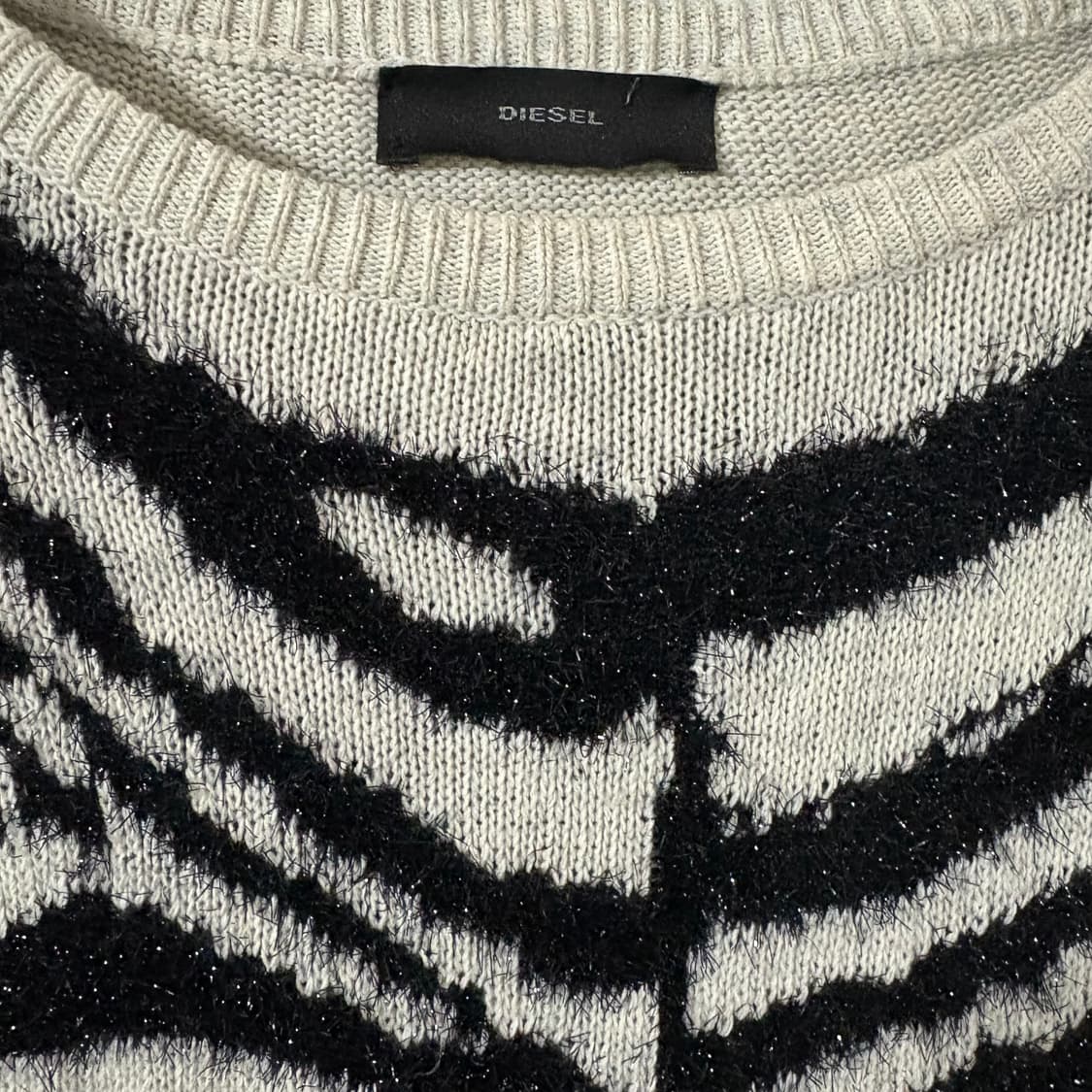 DIESEL 디젤 지브라 펄 니트 S 상품이미지4