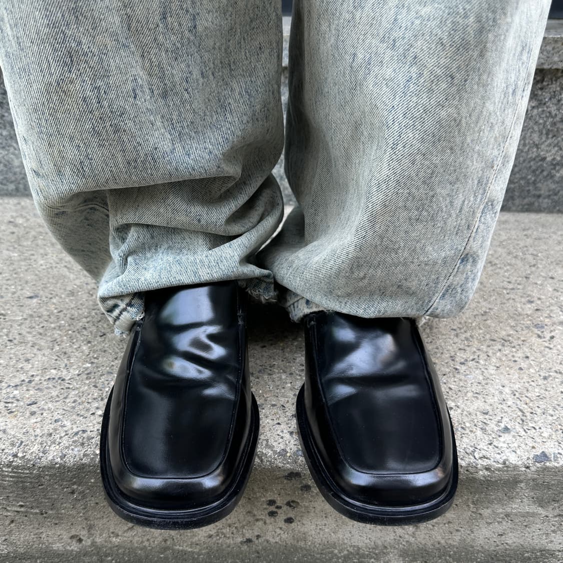 새상품 블랙 프라다 스퀘어 로퍼 상품이미지7