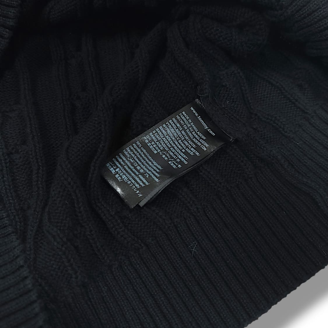 [XL] 타미힐피거 블랙 클래식 케이블 니트 상품이미지8