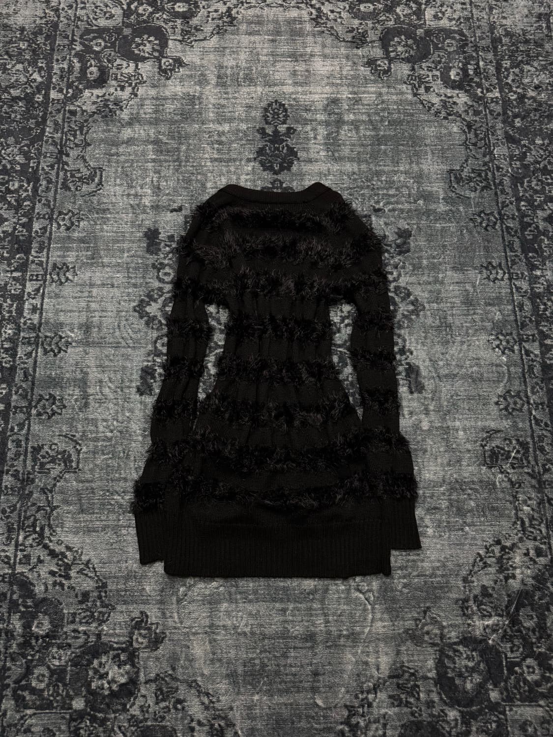 No id crow fur trim cardigan  상품이미지6