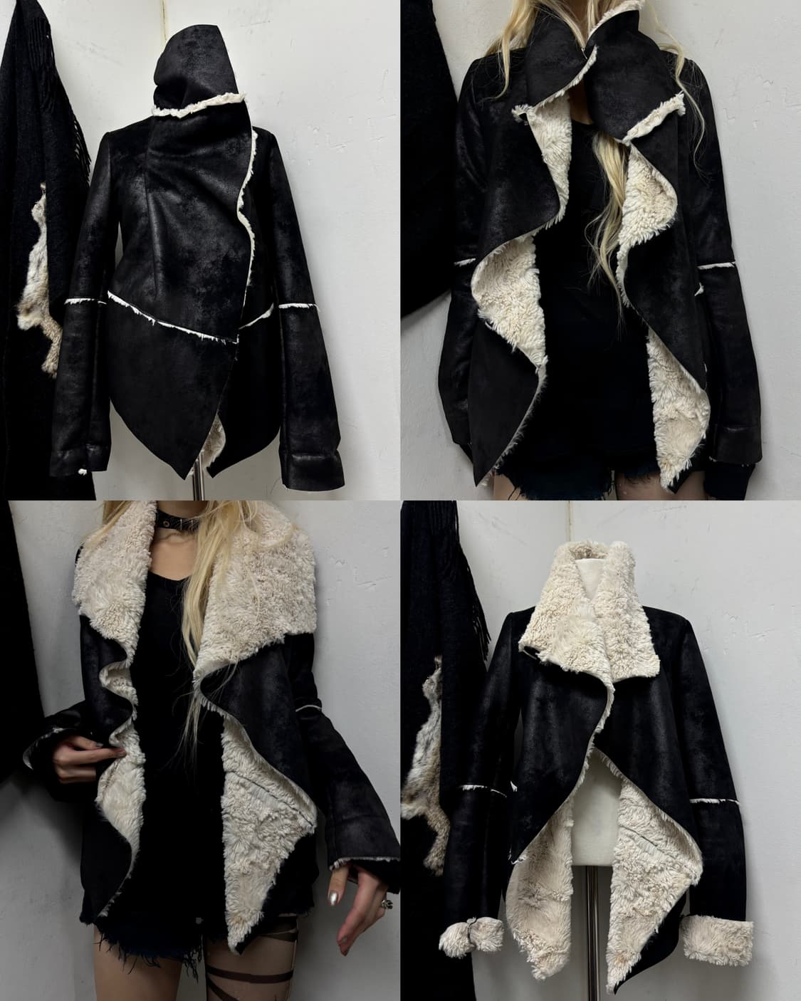 “Vintage” V-Kei Rare Design Draped Jacke 상품이미지1