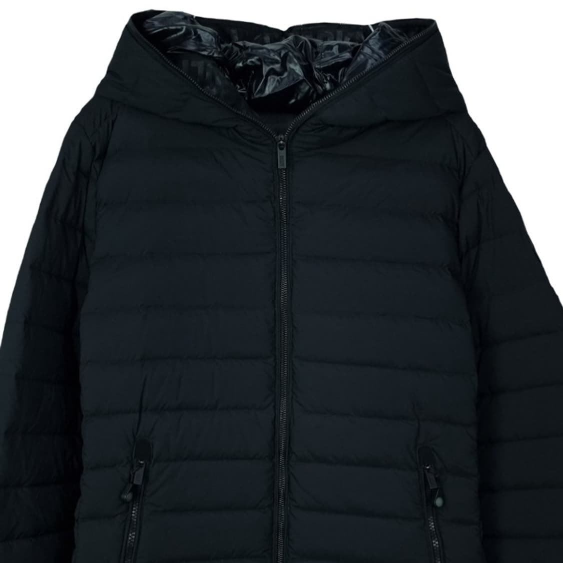 [도나카란 뉴욕] 구스다운 후드 경량 패딩 블랙 M17055 상품이미지4