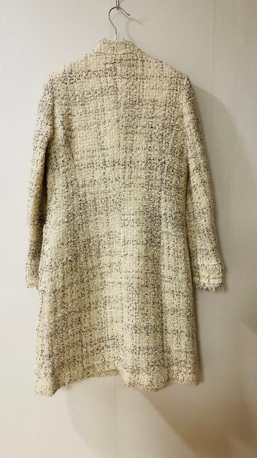 미샤 michaa 고급스러운 아이보리 트위드 롱 코트 150만원대 구매. 상품이미지7