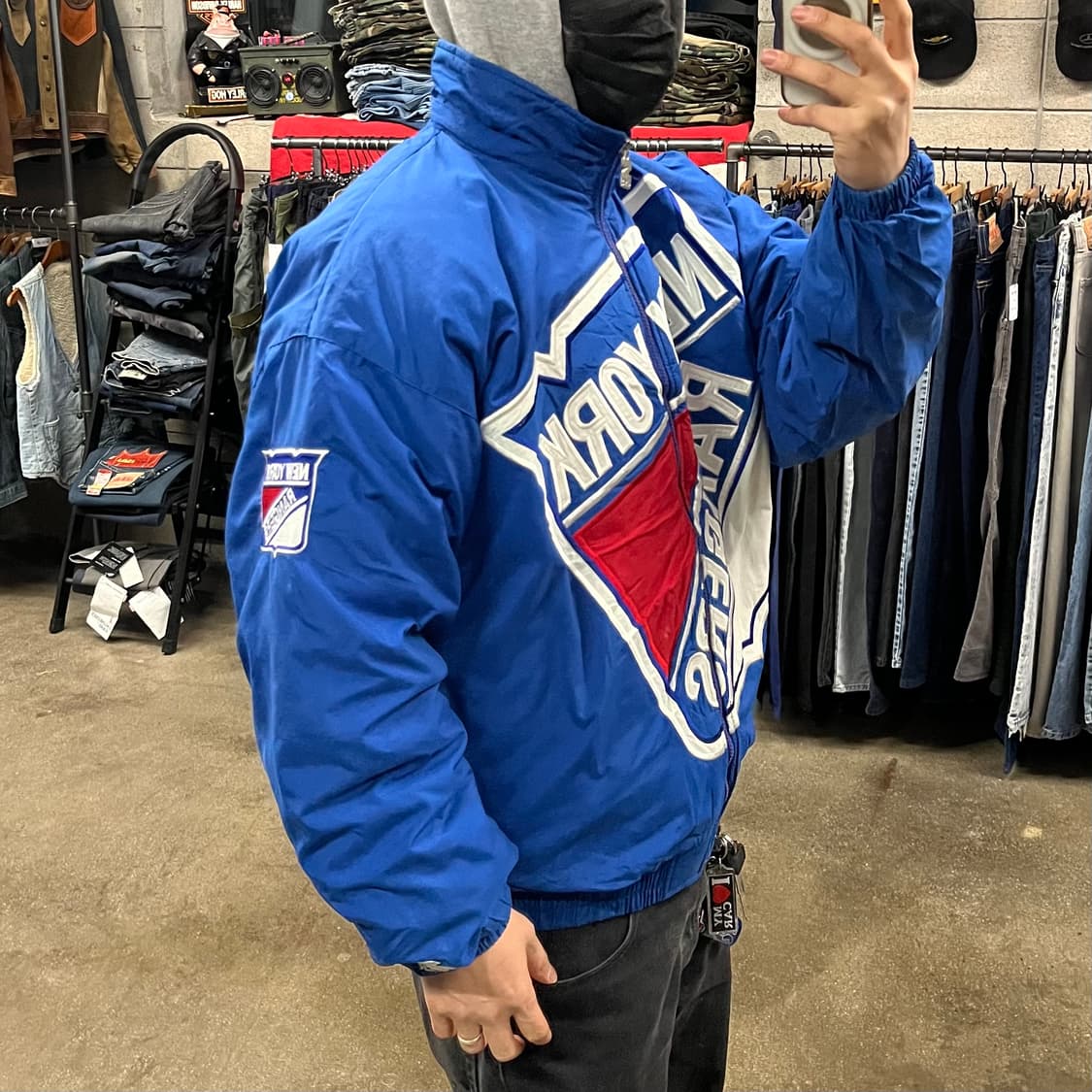 90s 스타터 NHL 뉴욕 레인저스 자켓 (105-110) 상품이미지3