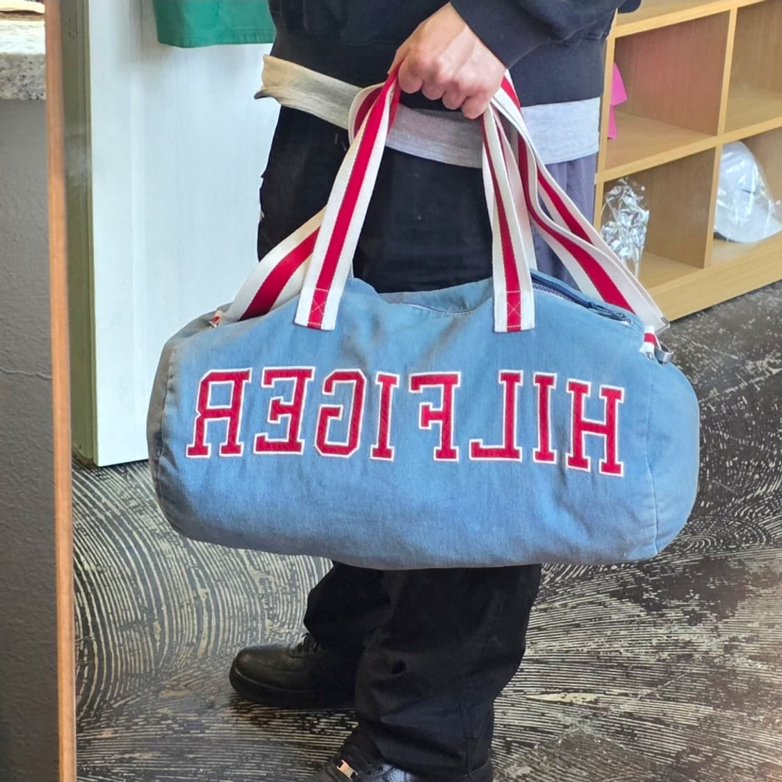 R) 타미힐피거 데님 더플백 보스턴백 상품이미지2