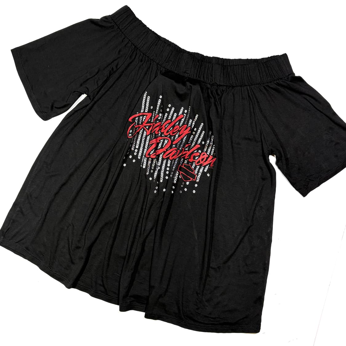 할리데이비슨 블랙 여성용 오프숄더 XL 상품이미지3