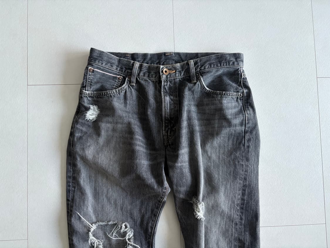 edwin) destroyed cropped denim pants 상품이미지5