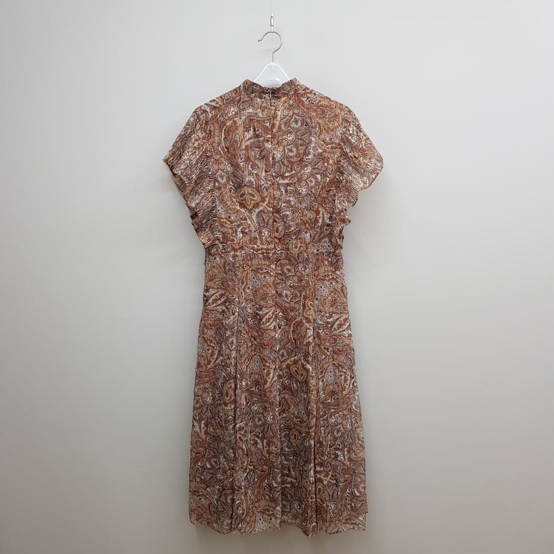 모조에스핀 2021 페이즐리 러플 플리츠 원피스 M사이즈 상품이미지5