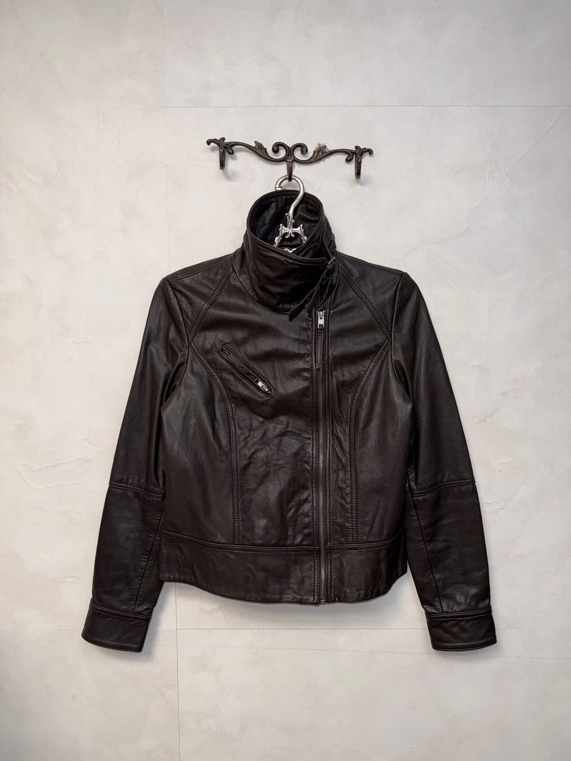 All Saints dark brown double buckle jk 상품이미지1